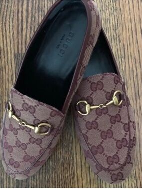 Gucci  35.5 Womens's Jordaan GG Loafers